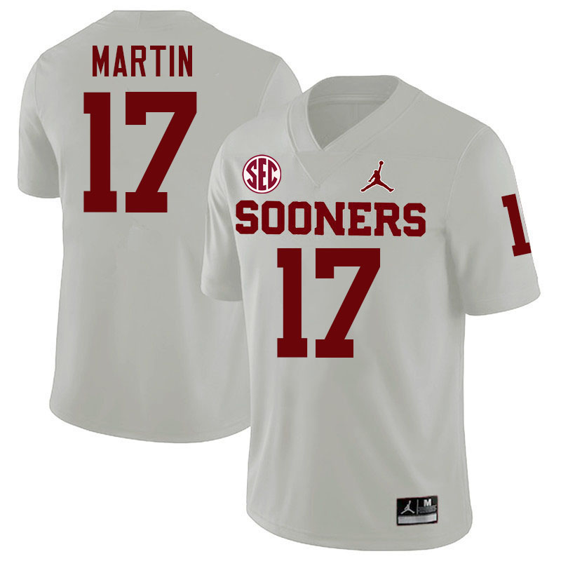 Oklahoma Sooners #17 Josiah Martin College Football Jersey Stitched-White